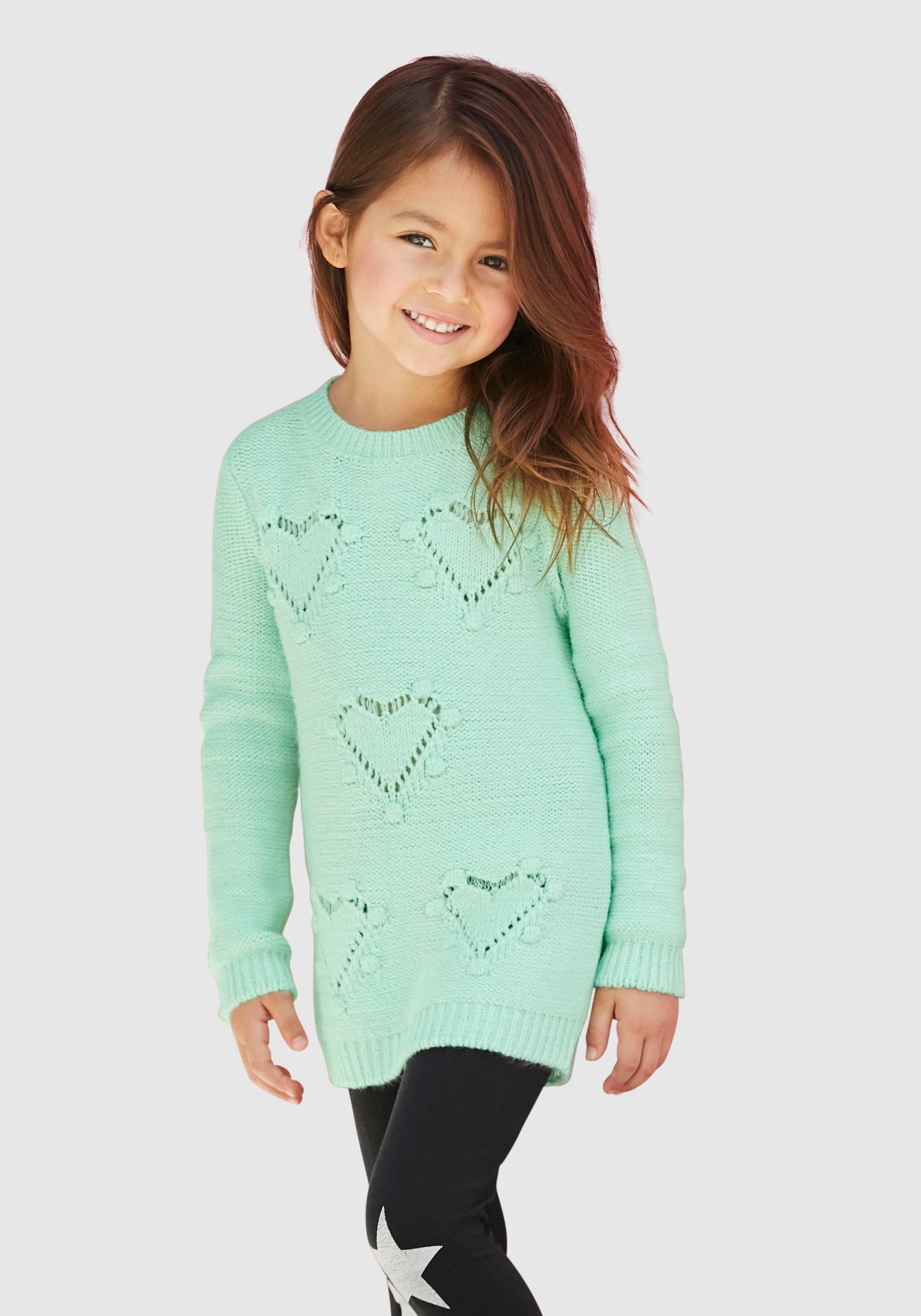 KIDSWORLD Strickpullover gestricktem Herzchenmuster