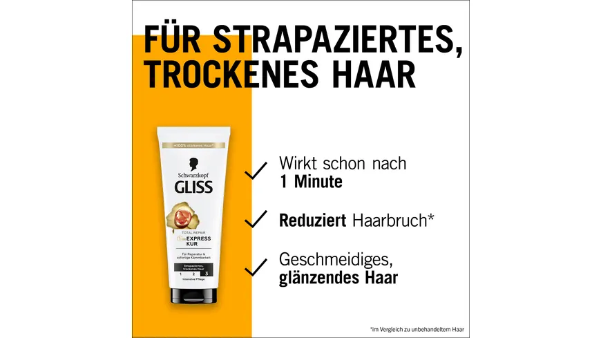 SCHWARZKOPF GLISS KUR 1-Minuten Express Kur 200ml 200 ml