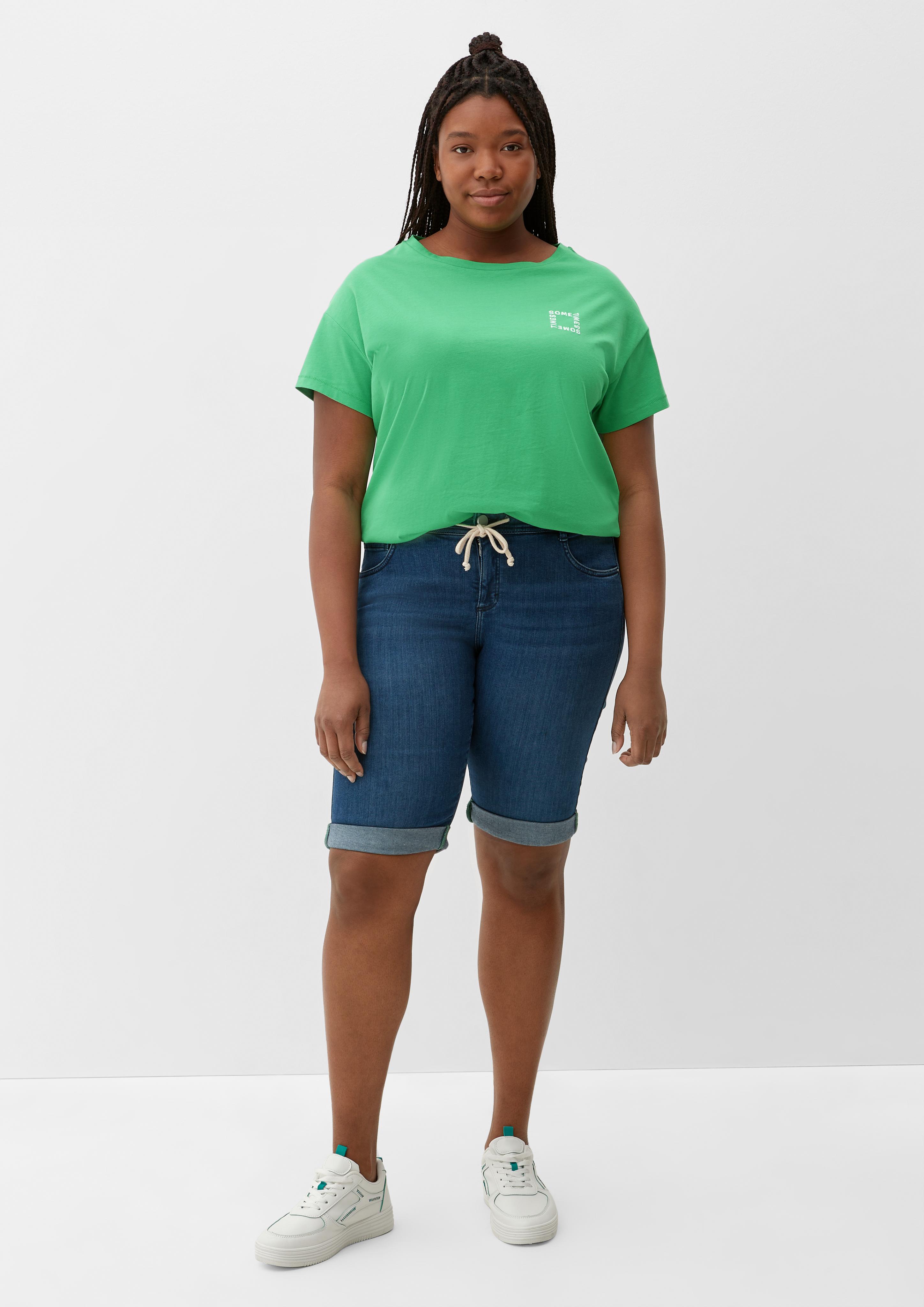 T-Shirt mit gummiertem Print  2129816-75D5