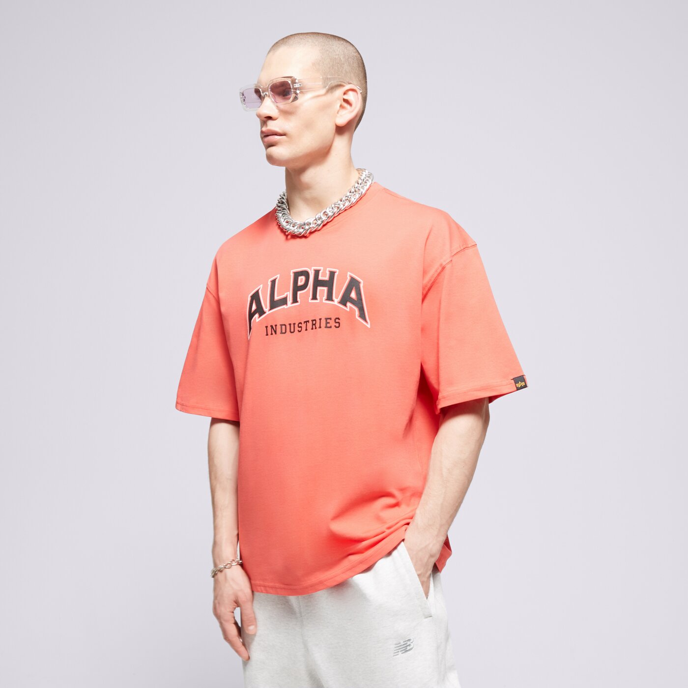 ALPHA INDUSTRIES T-SHIRT COLLEGE T Rot