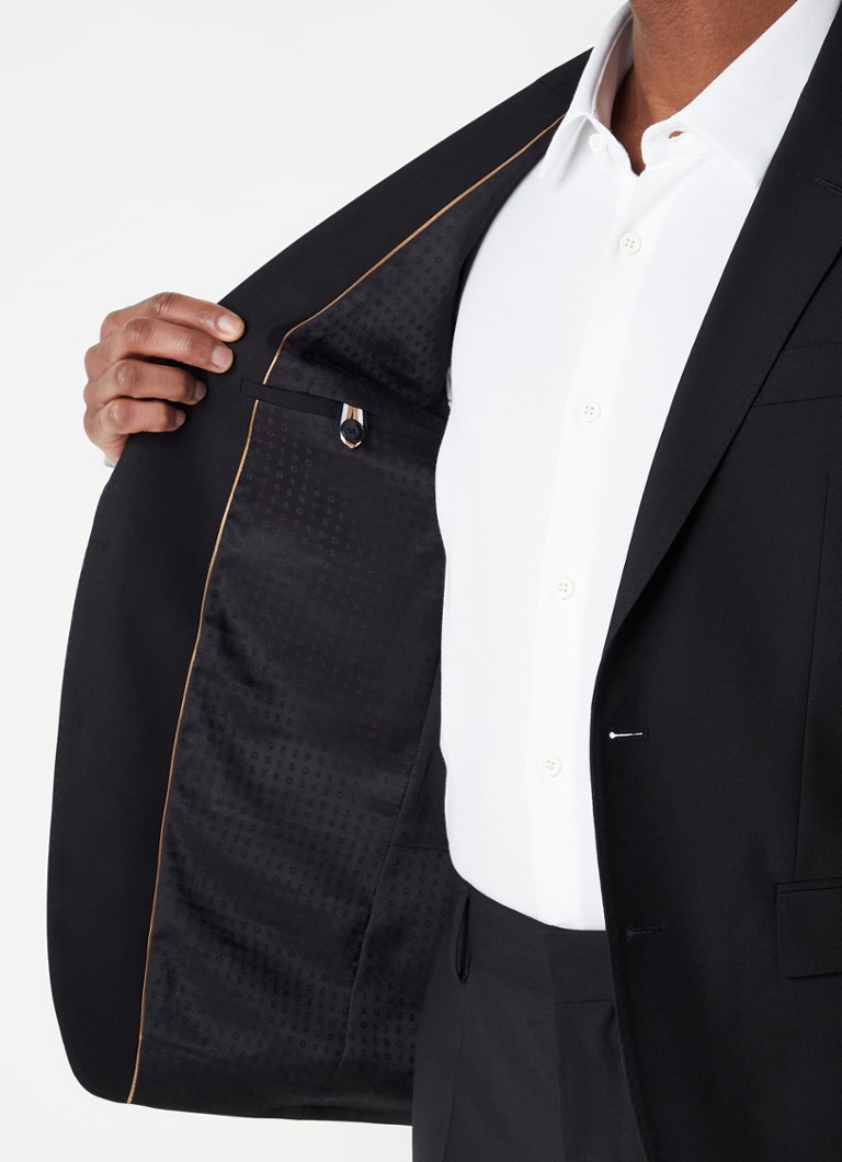 HUGO BOSS Slim fit divdaļīgs uzvalks no neapstrādātas vilnas