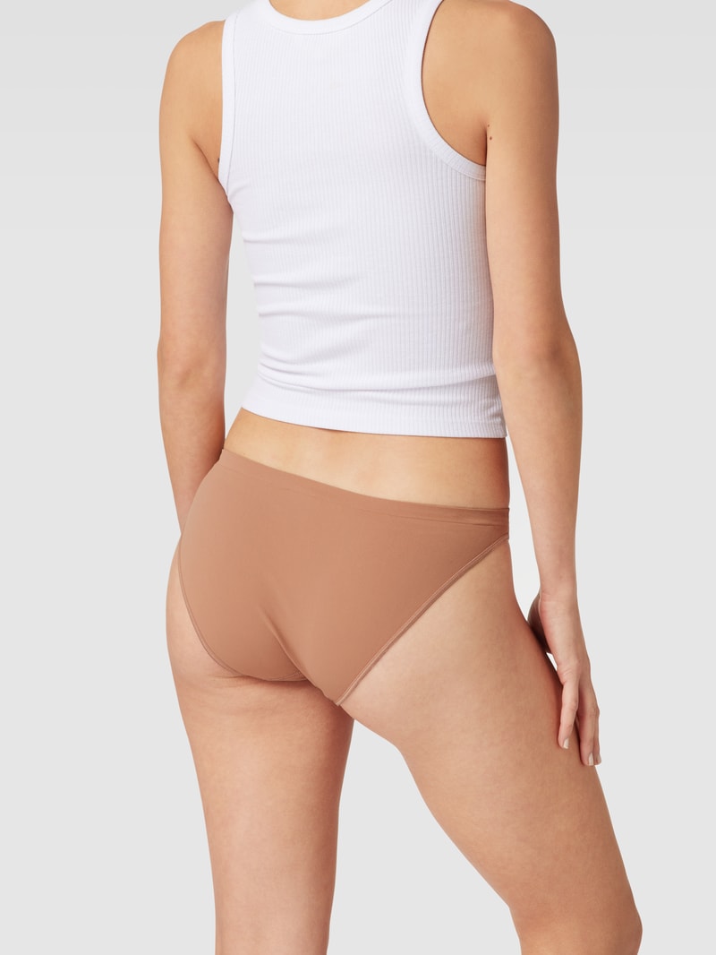 String mit Label-Print im 2er-Pack in hellbraun