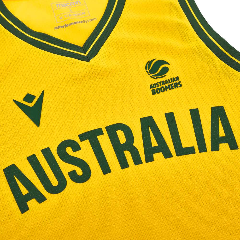 Australien Basketball macron Kinder Auswärts Trikot 58563043