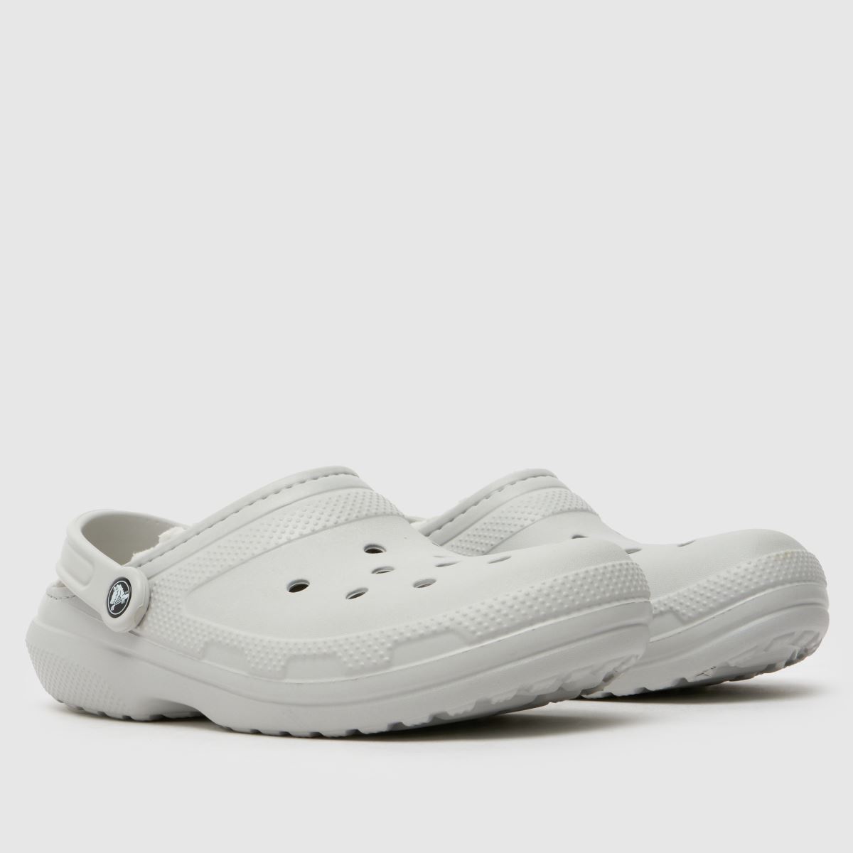 Crocs klasszikus bélelt klumpa szandál világosszürke színben