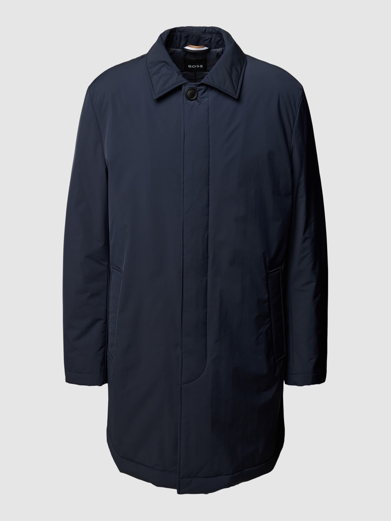 Mantel mit Leistentaschen Modell 'Jared' in marineblau