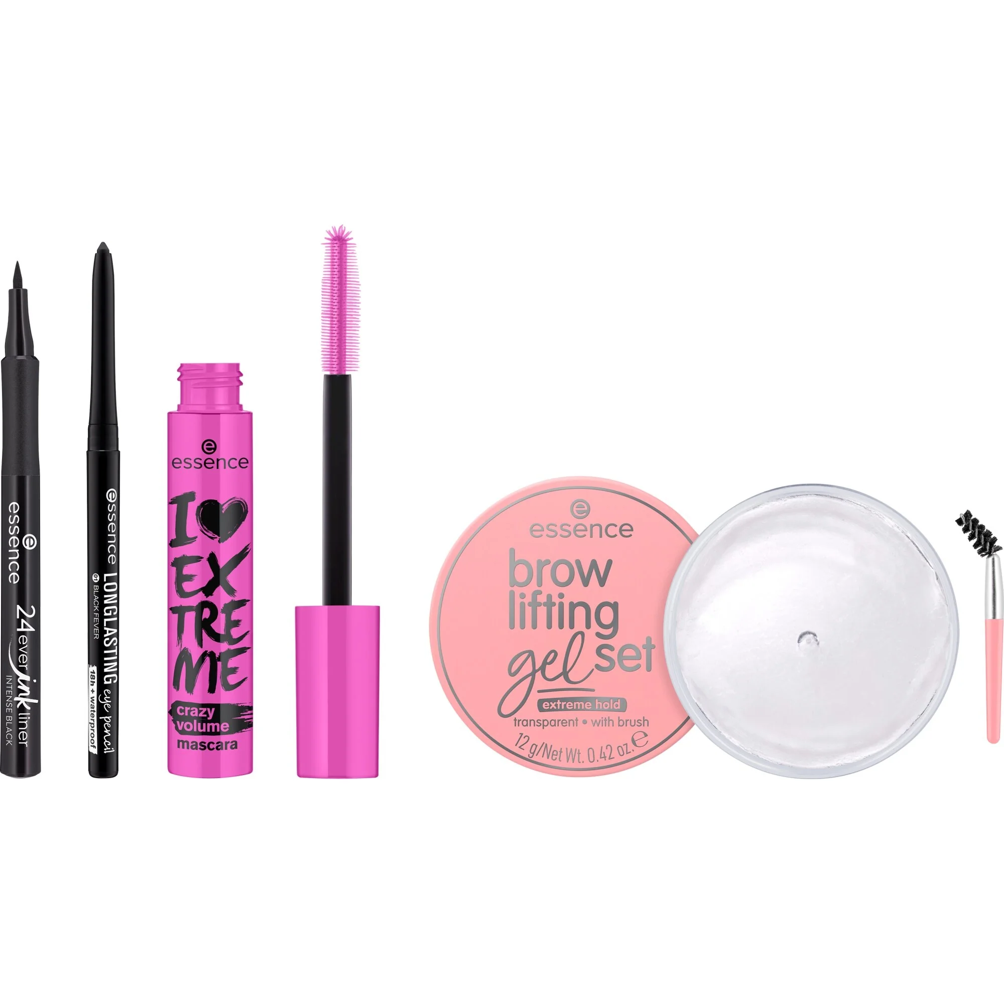 I LOVE EXTREME Eyes Set - Make-upset, mascara, oogpotlood, wenkbrauwgel en mascara