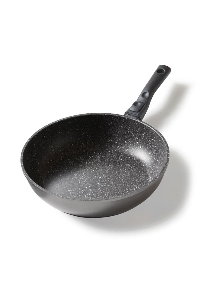 Stoneline Schmorpfanne mit abnehmbarem Griff | ohne Deckel in Anthrazit | 28cm günstig kaufen Ø 28 cm