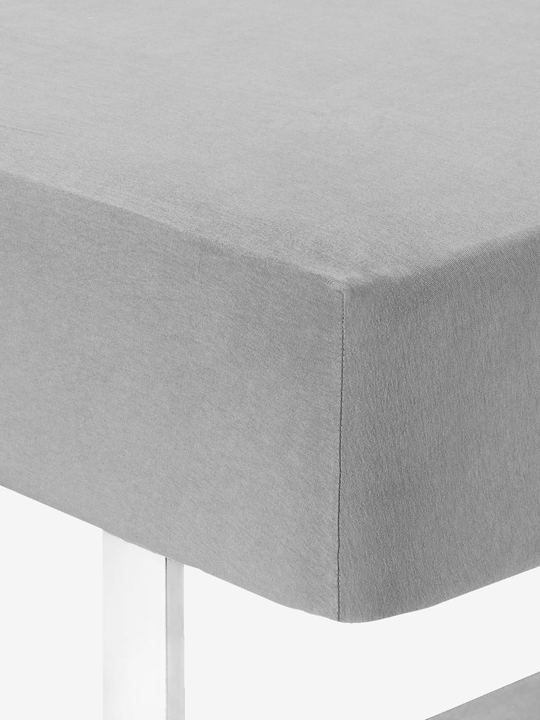 JANNE Basic Spannbettlaken Jersey 90x200x30cm Grau
