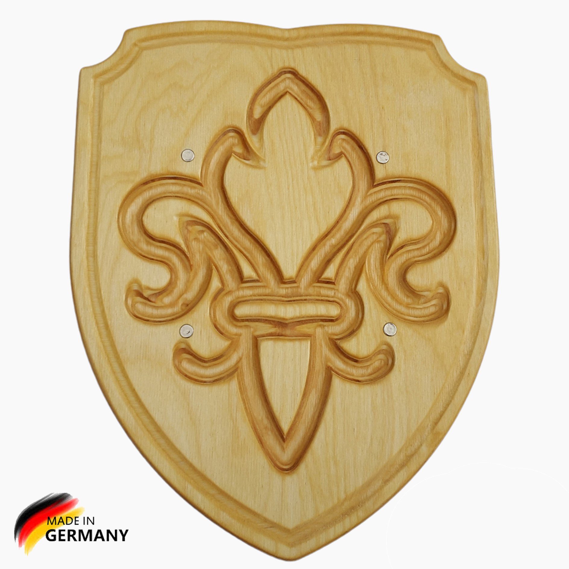 Madera Spielzeuge Spielzeug-Ritterset Ritter Set Schwert, Axt, Lilie, Die Grundausrüstung für alle kleinen Ritter.