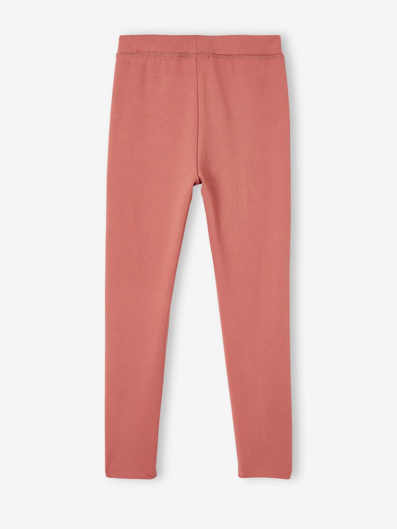 Legging sport Basics fille inscription métallisée terracotta
