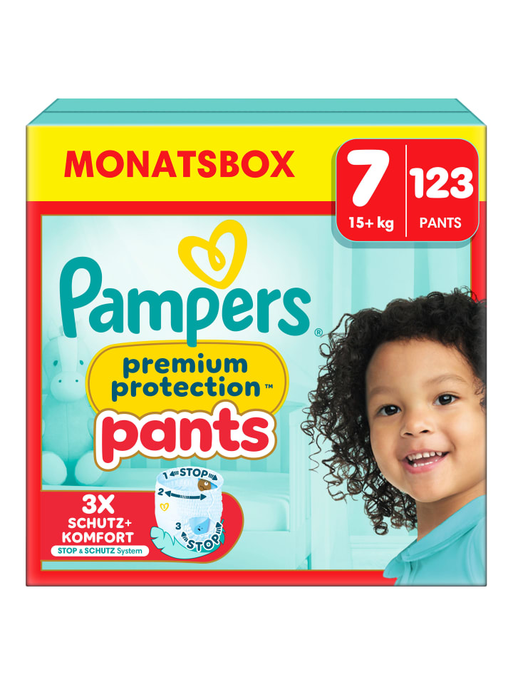 Pampers Pampers Premium Protection Pants Größe 7, 123 Windeln, 15kg  günstig kaufen 7
