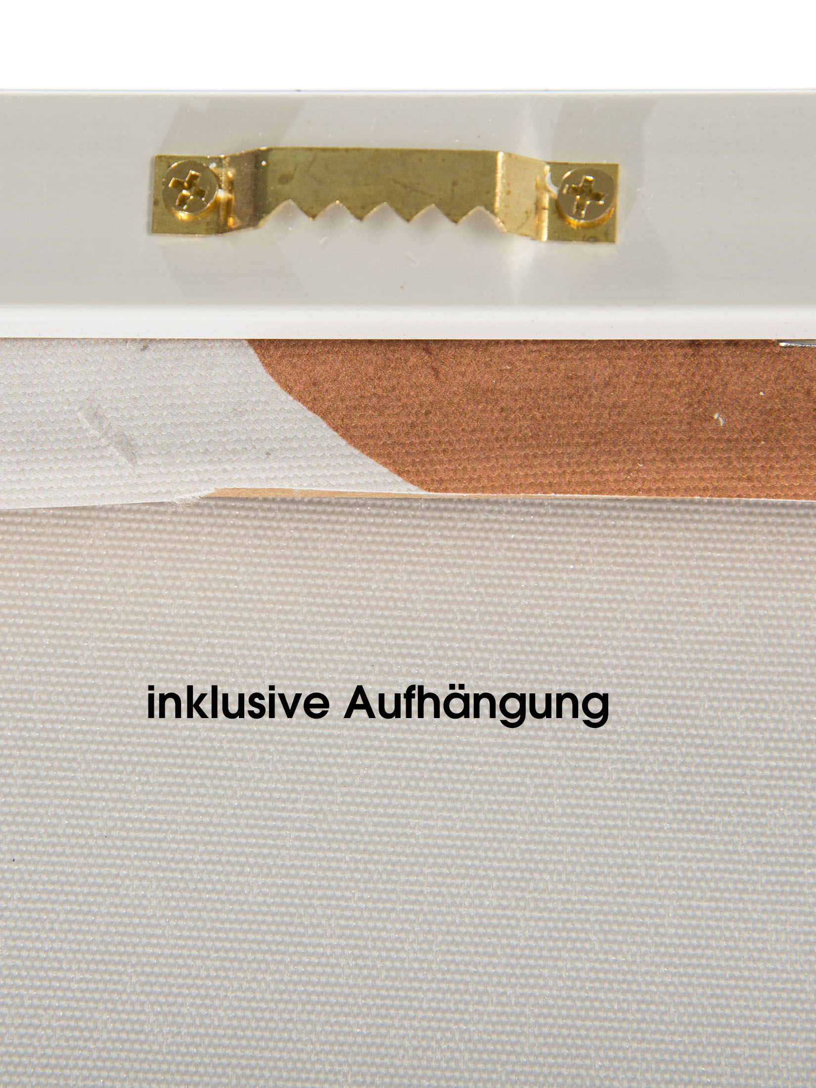 Storea Leinwand-Druck-handbemalt, Dunkelbeige