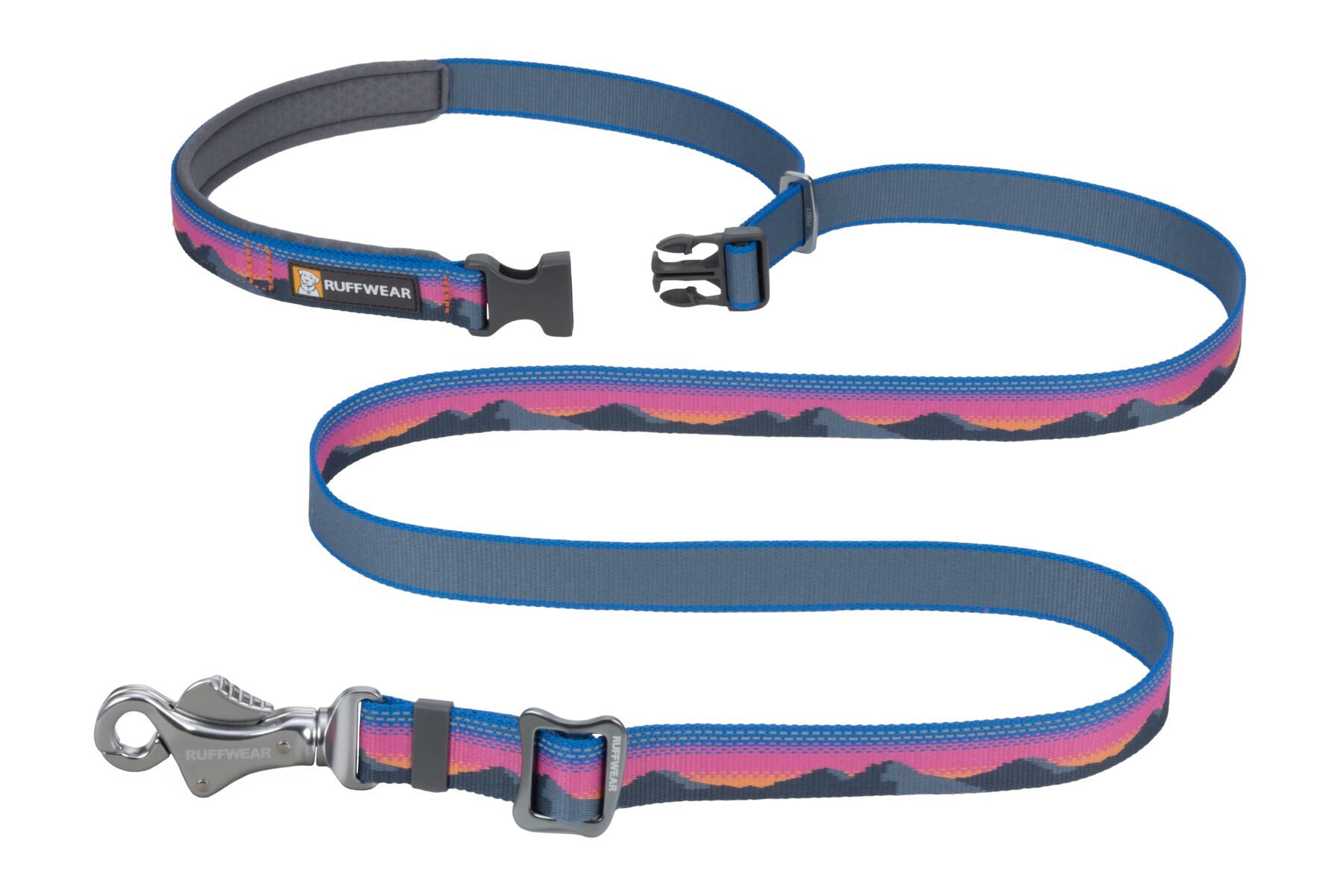 Ruffwear Hundeleinen Ruffwear Verstellbare Hundeleine Crag EX™ blau/ türkis/ rosa