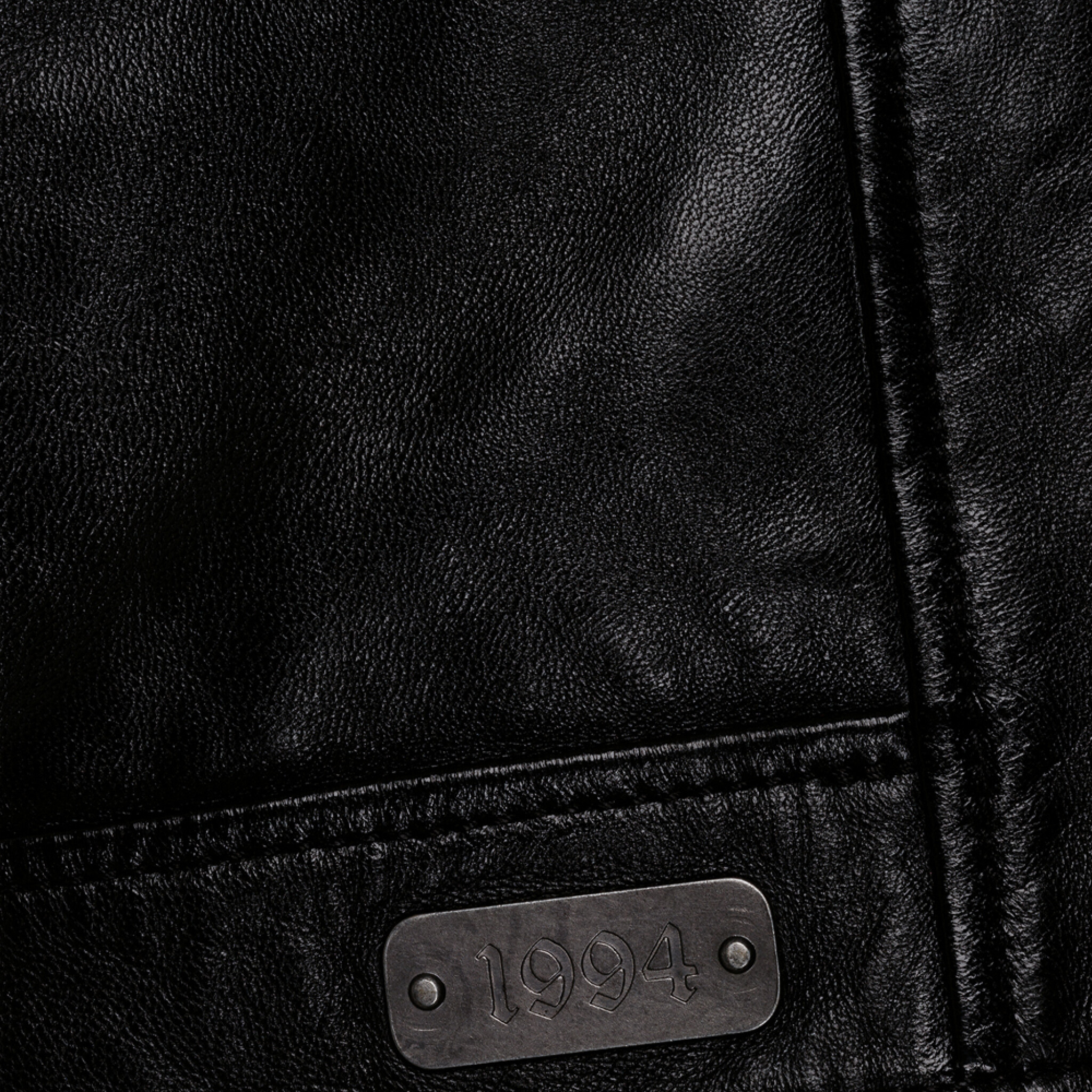Lederjacke ”Logo” mit Kapuze