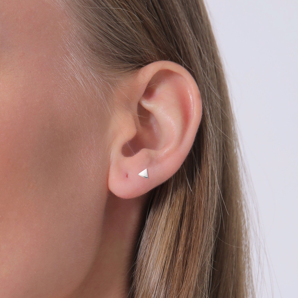 Elli Elli Boucles d'Oreilles Femmes clous d'oreilles pièce unique triangle géo tendanc Bijoux