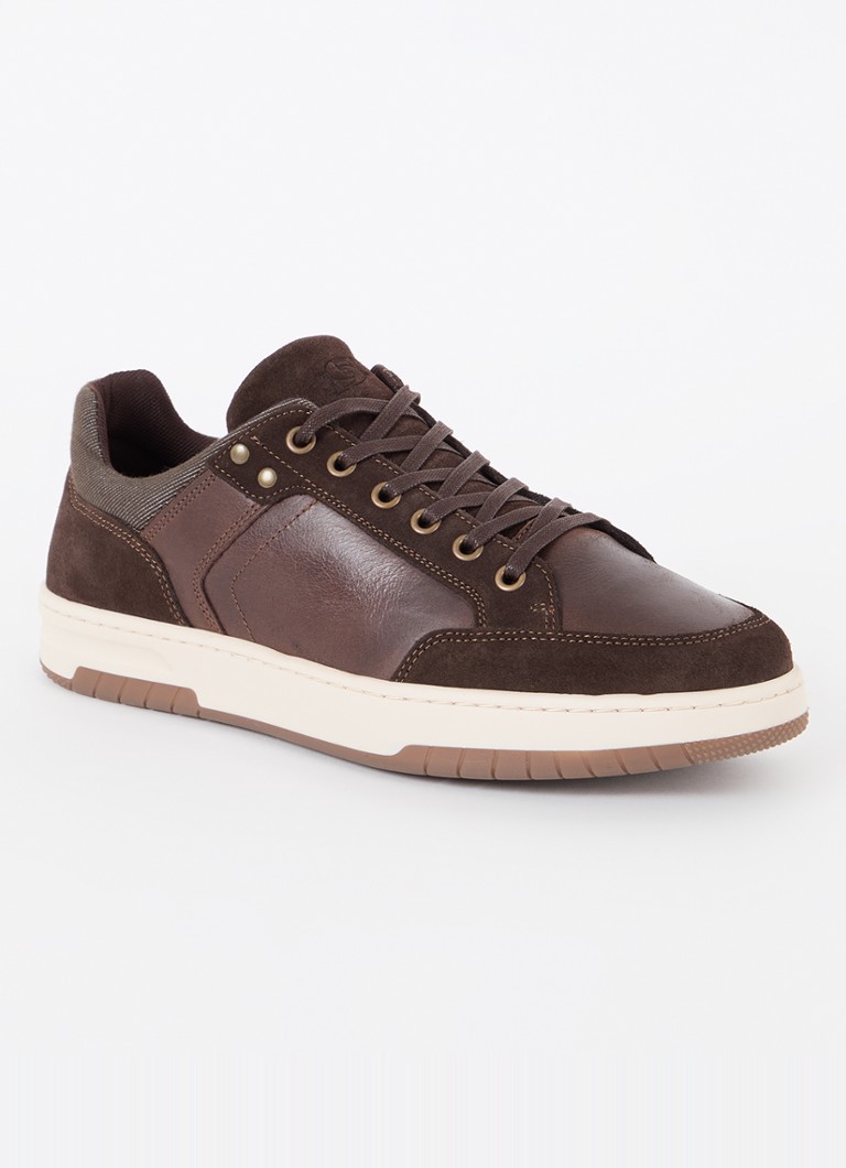 Sneakers Dune London in pelle Teffla con dettagli in camoscio