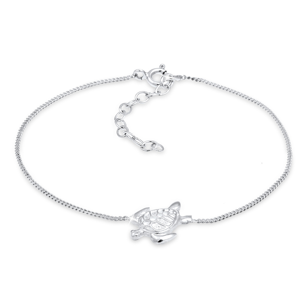 Elli Elli Bracelet Tortue Plage Été Filigrane Bracelet Femme - (925/1000) Argent Bracelet