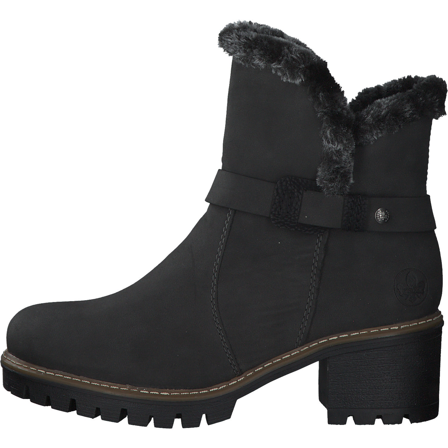 Rieker Y8674, Winterstiefeletten, Damen, Schwarz (Anthrazit)