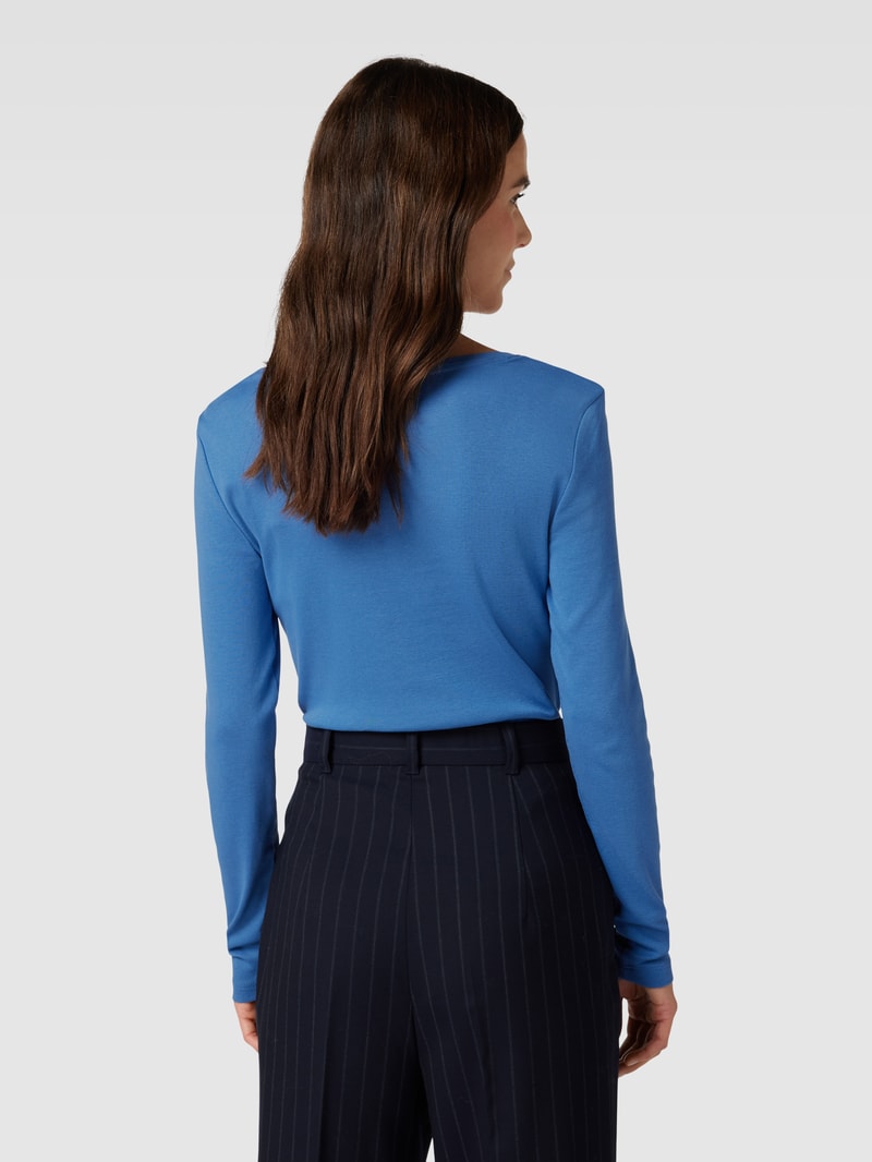 Longsleeve mit V-Ausschnitt in eisblau