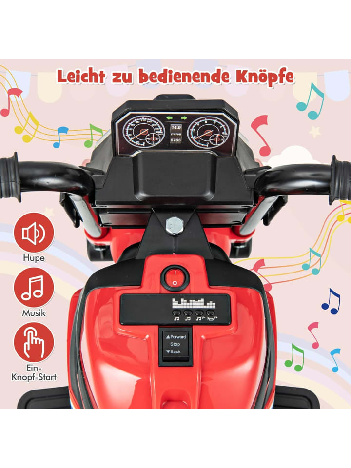 COSTWAY 2in1 Elektro Motorrad Kinder 74x38x48cm in Rot günstig kaufen onesize