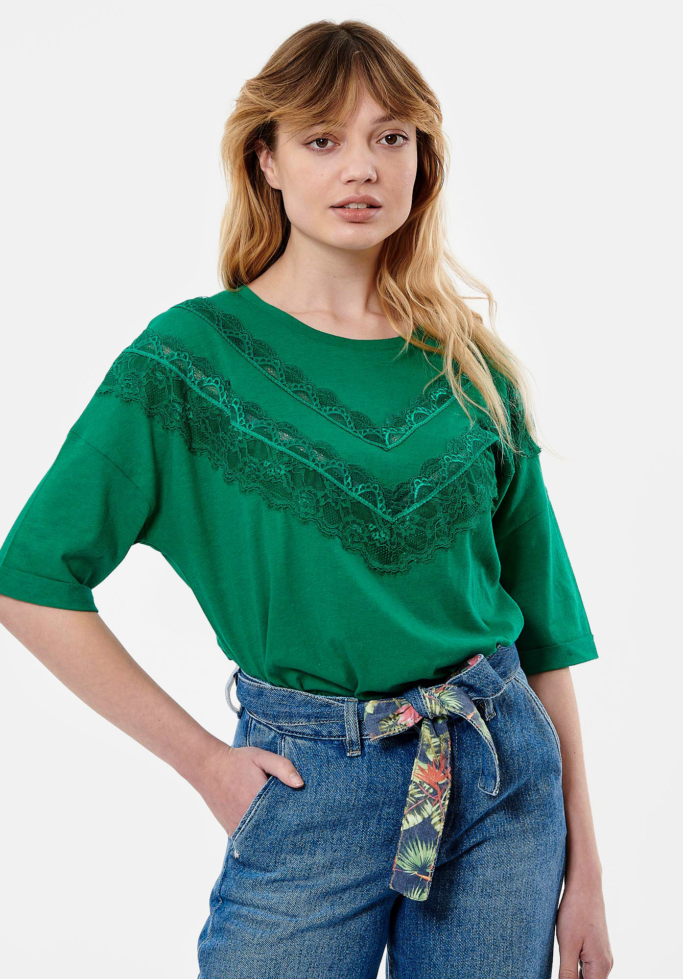 JERK   T-shirt vert Femme