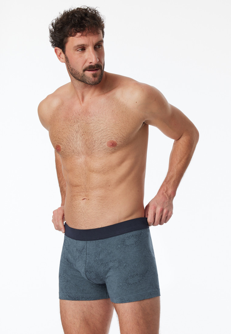 Shorts Paisley nachtblau - Fine Interlock