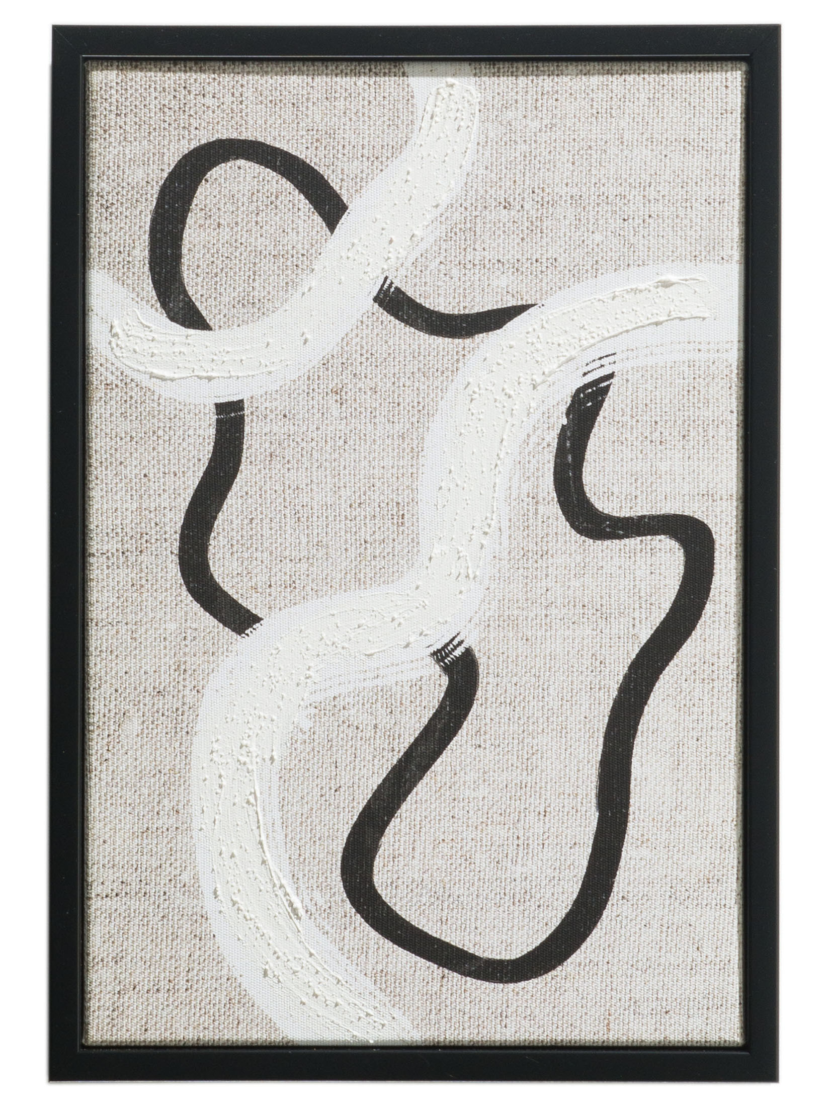Ulana Leinwand-Druck-handbemalt, Grau