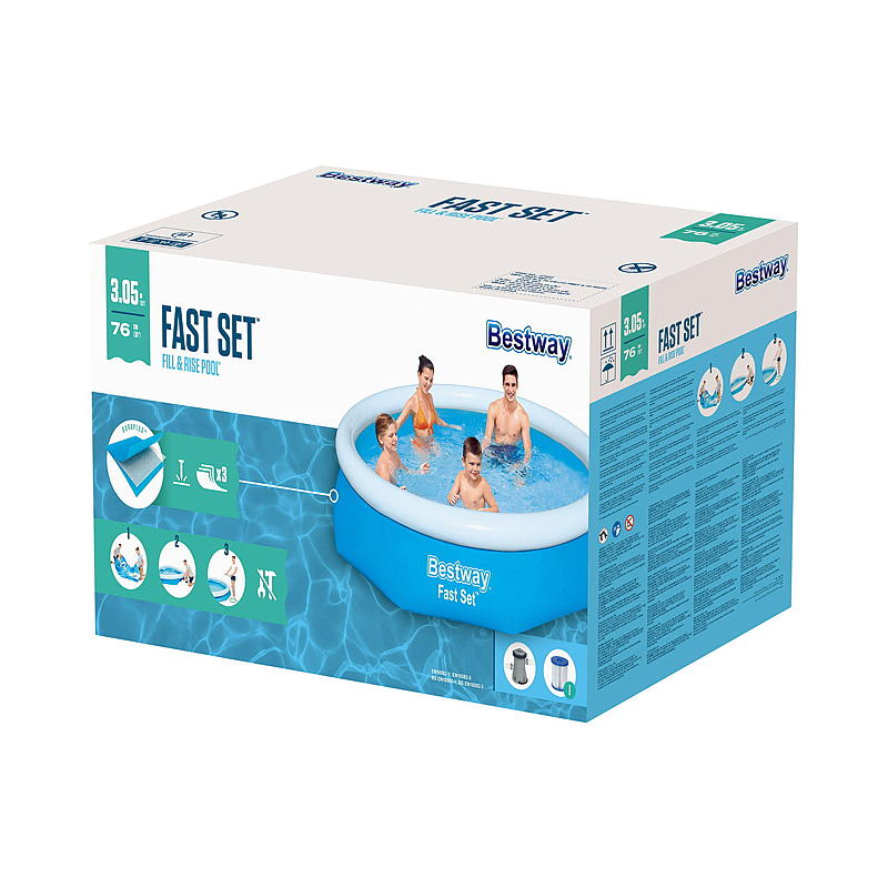 Bestway Badebasseng 305x76 cm, Bestway