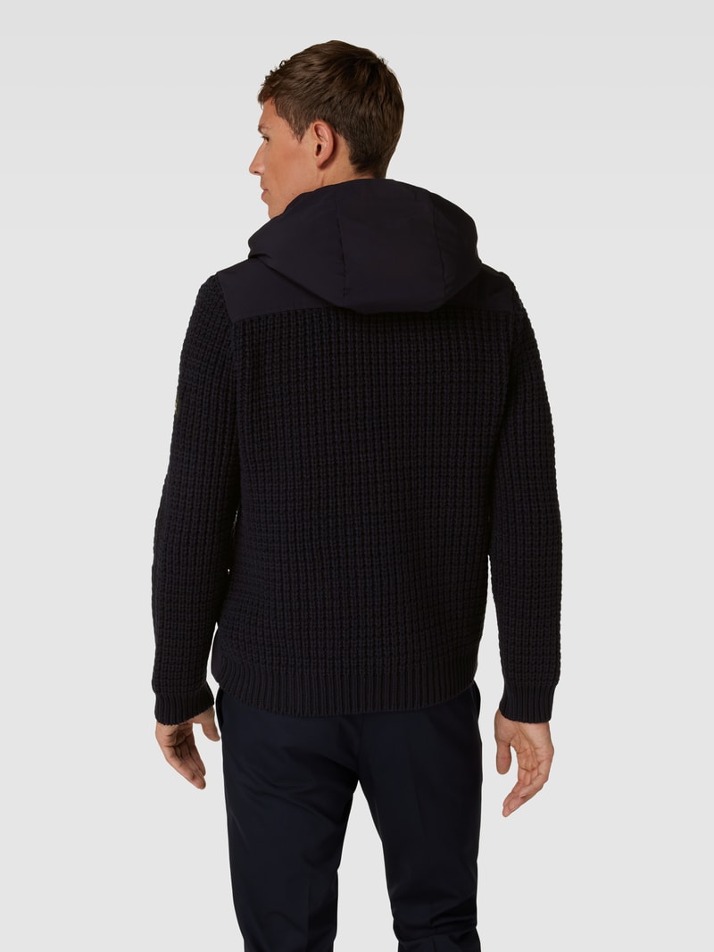 Steppjacke mit Kapuze Modell 'Kano' in dunkelblau