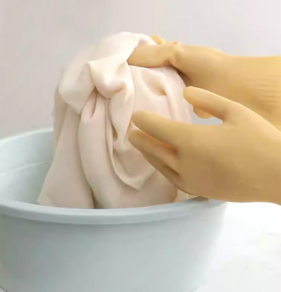 YUHRO Waschhandschuh Gummihandschuhe für die Küche und zum Geschirrspülen, 3 Paar., Schonende Reinigung, wasserdicht, wiederverwendbar.