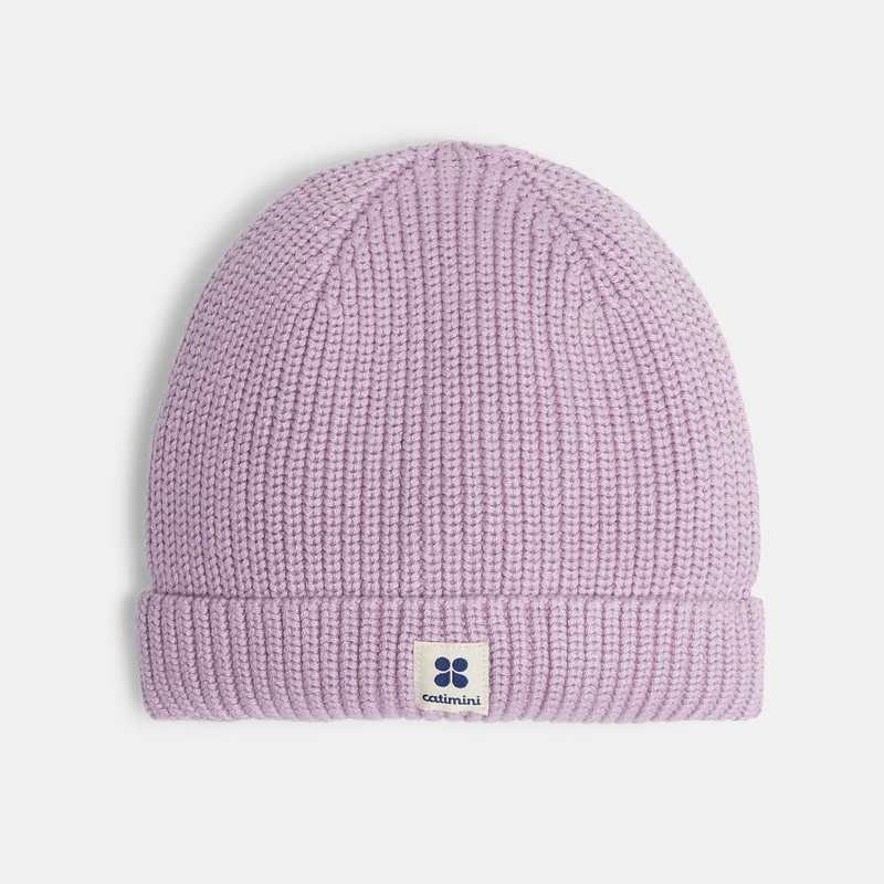 Bonnet enfant en maille tricot violet iris garçon Catimini