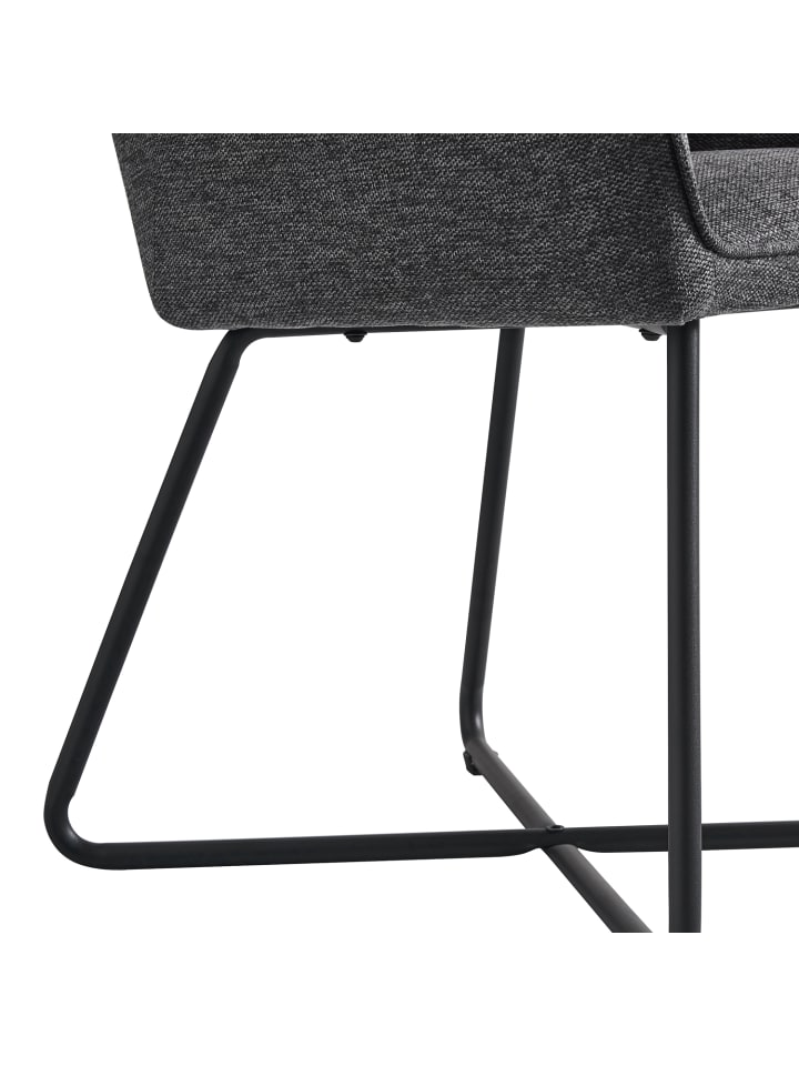 B&D Home 2er-Set: Esszimmerstuhl BREIGHT in Anthrazit - (B)56 x (H)83 x (T)59 cm günstig kaufen onesize