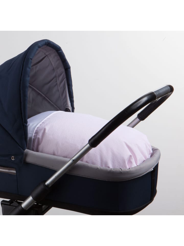 nordic coast company  Hochwertige Babybettwäsche in Rosa-Weiß 80x80 cm günstig kaufen 80x80 cm