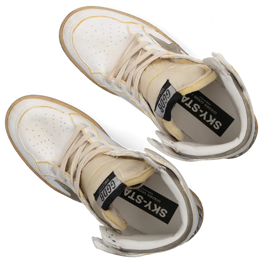 Golden Goose - Sneaker high SKY STAR Kalbsleder - weiß