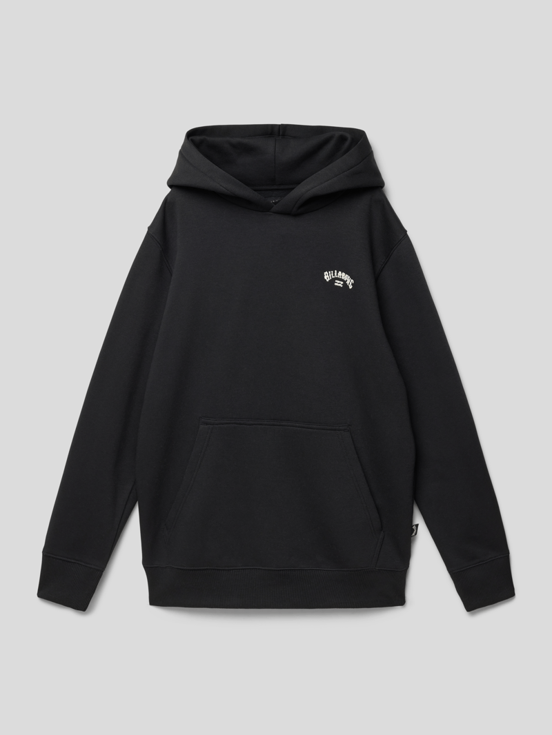 Hoodie mit Label-Stitching Modell 'ARCH' in schwarz