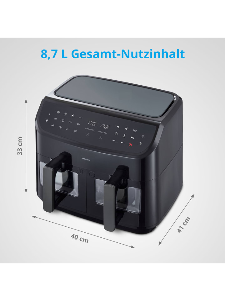 Medion Heißluftfritteuse MD 11760 in schwarz günstig kaufen onesize