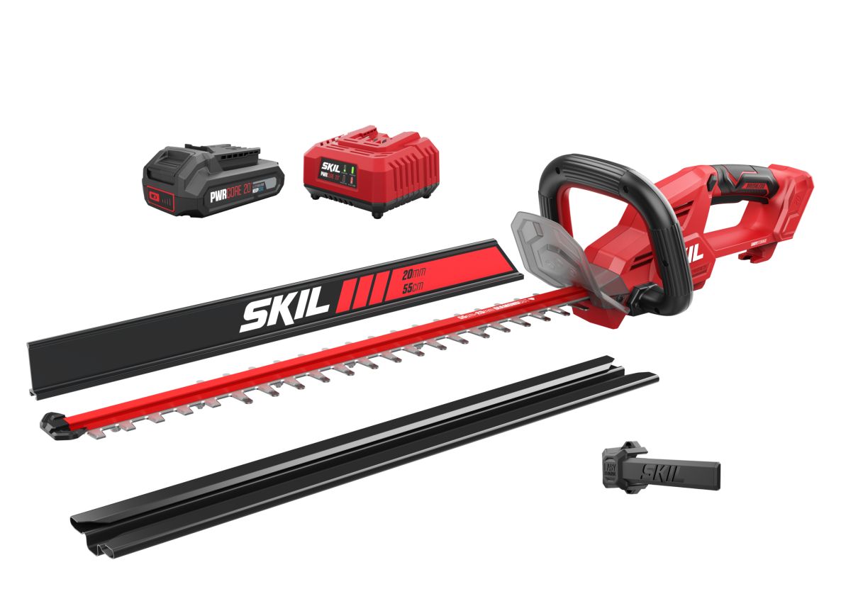 SKIL GH1E0440AA Hækkeklipper 55 cm 20 mm 20V børsteløs inkl. 2,0 Ah batteri og oplader