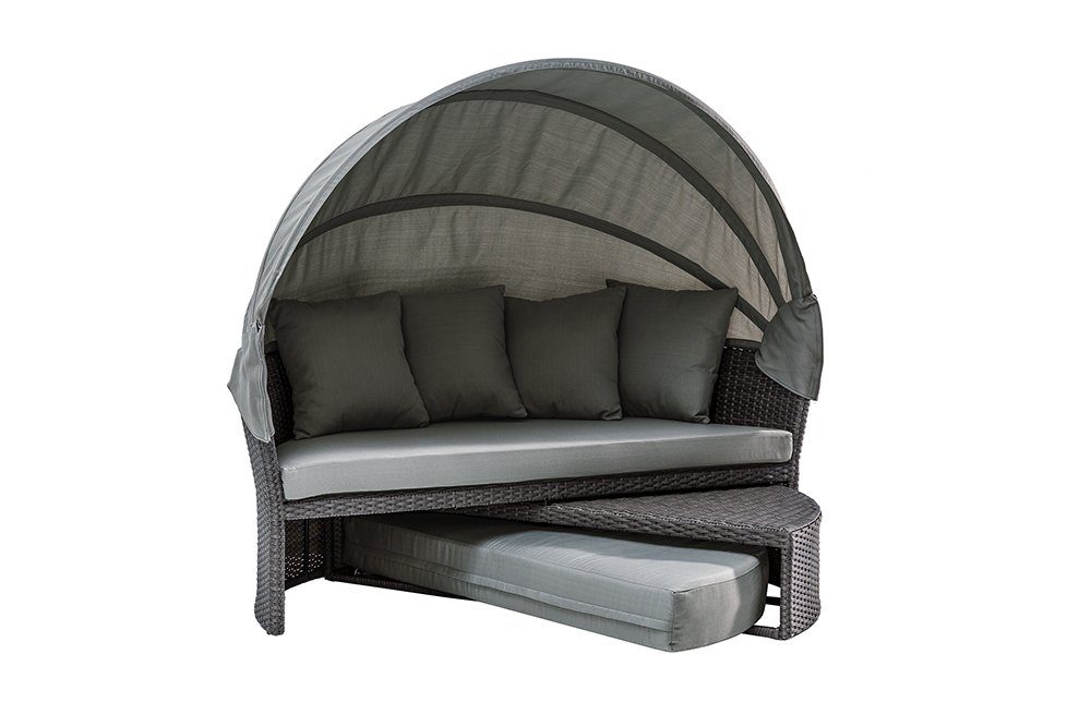 riess-ambiente Loungebett PLAYA LIVING 165cm anthrazit / grau, 2 Teile, Outdoor · Gartenmöbel · Sonneninsel · drehbarer Sitzfläche · Modern