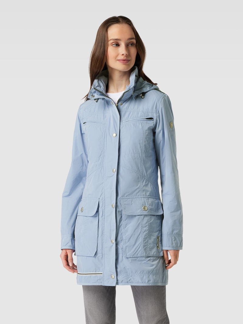 Jacke mit Label-Detail Modell 'ILLUSION' in hellblau