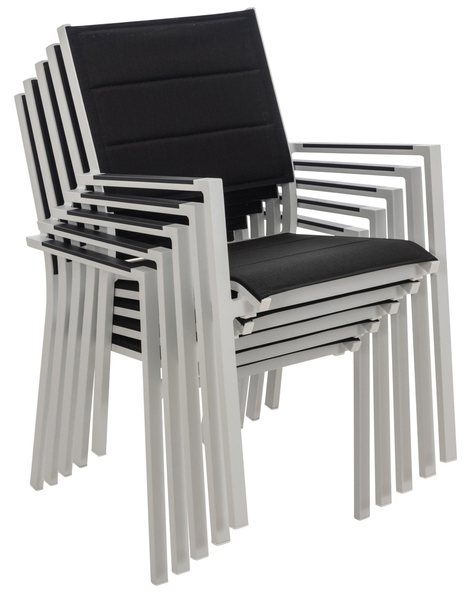 CLP Stapelstuhl Gartenstühle Jones (2er Set), Aluminium, wetterfest