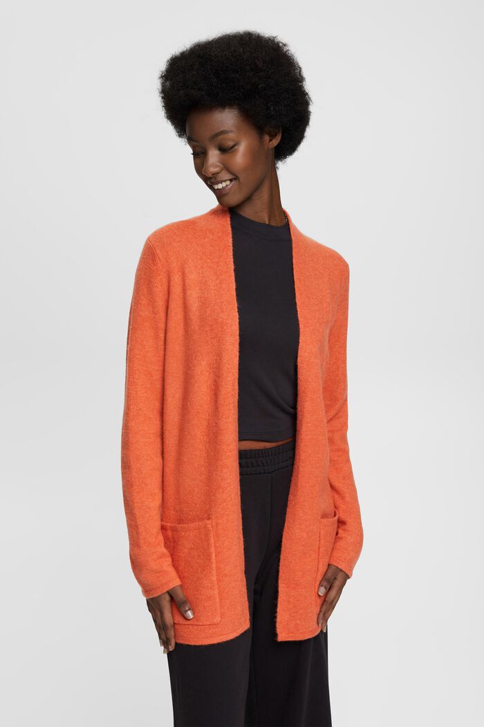 Feinstrick-Cardigan aus Wollmix