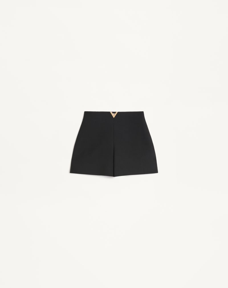 Shorts de crepe de alta costura