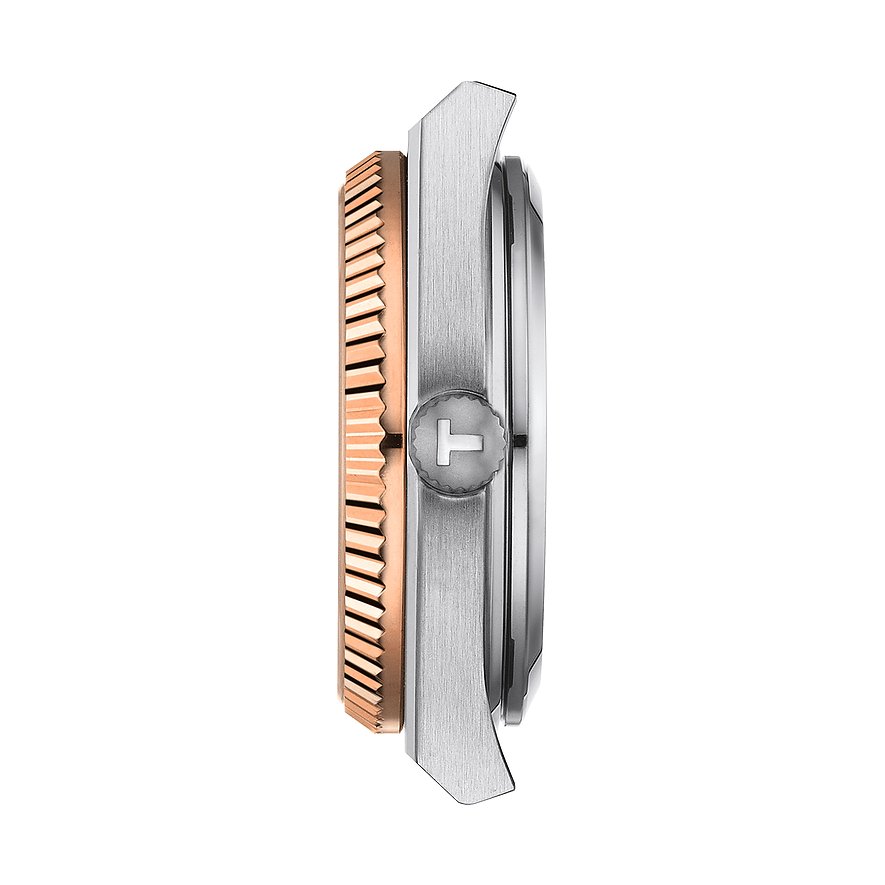 Tissot Damenuhr PRX Powermatic 80 Stahl & 18K Goldlünette
