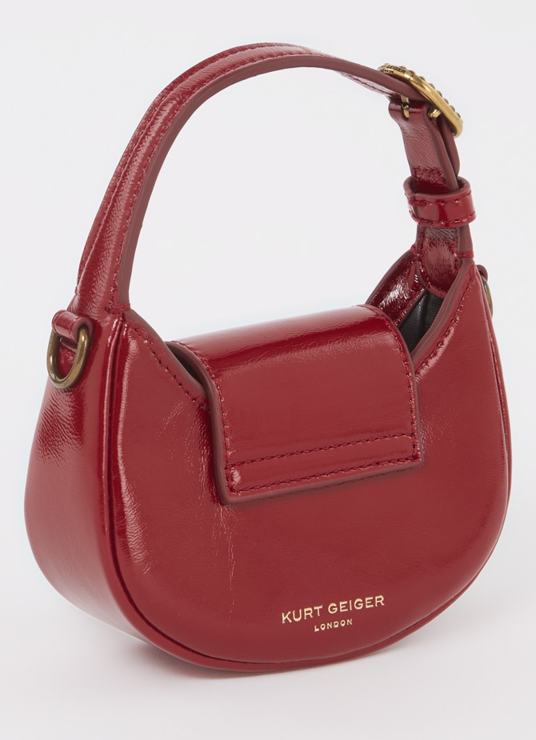 Geantă de umăr Kurt Geiger Chelsea din piele micro lăcuită