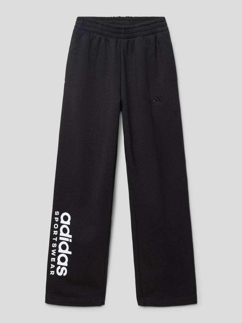 Sweatpants mit Label-Print in schwarz