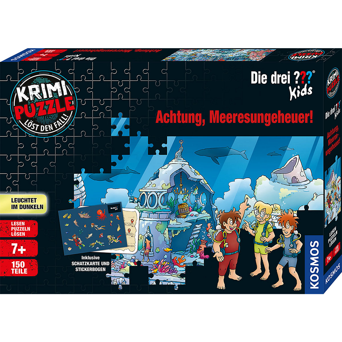 Krimi-Puzzle: Die drei  Kids 150 Teile - Unterwasserabenteuer