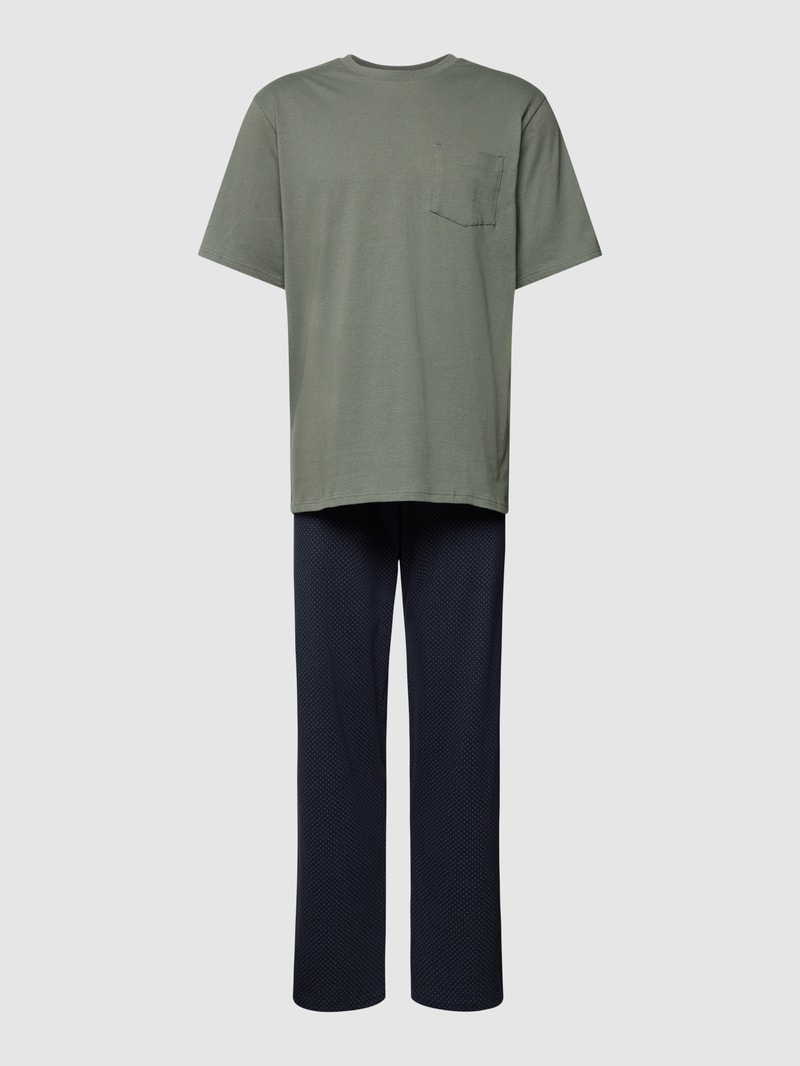 Pyjama aus Baumwolle Modell 'Essentials Nightwear' in stein