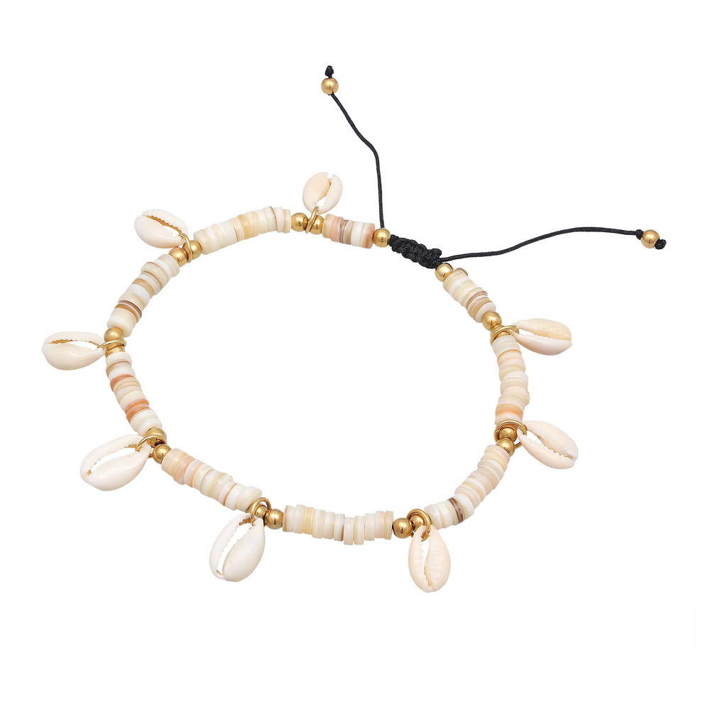 Elli Elli Bracelet de Cheville Femmes bracelet de cheville style surfeur avec coquilla Bijoux