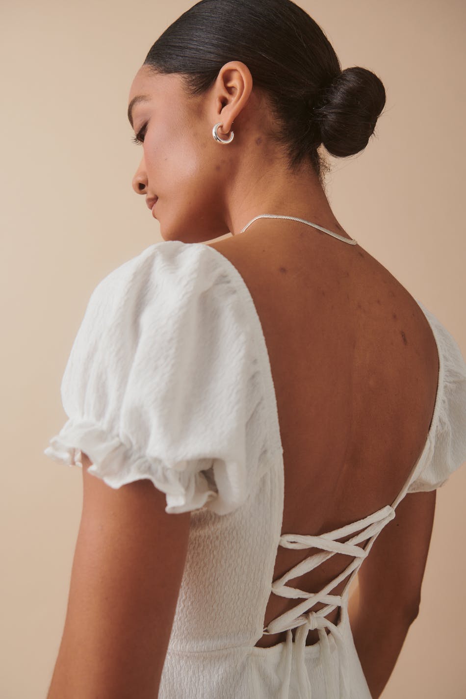 Lacing detail dress