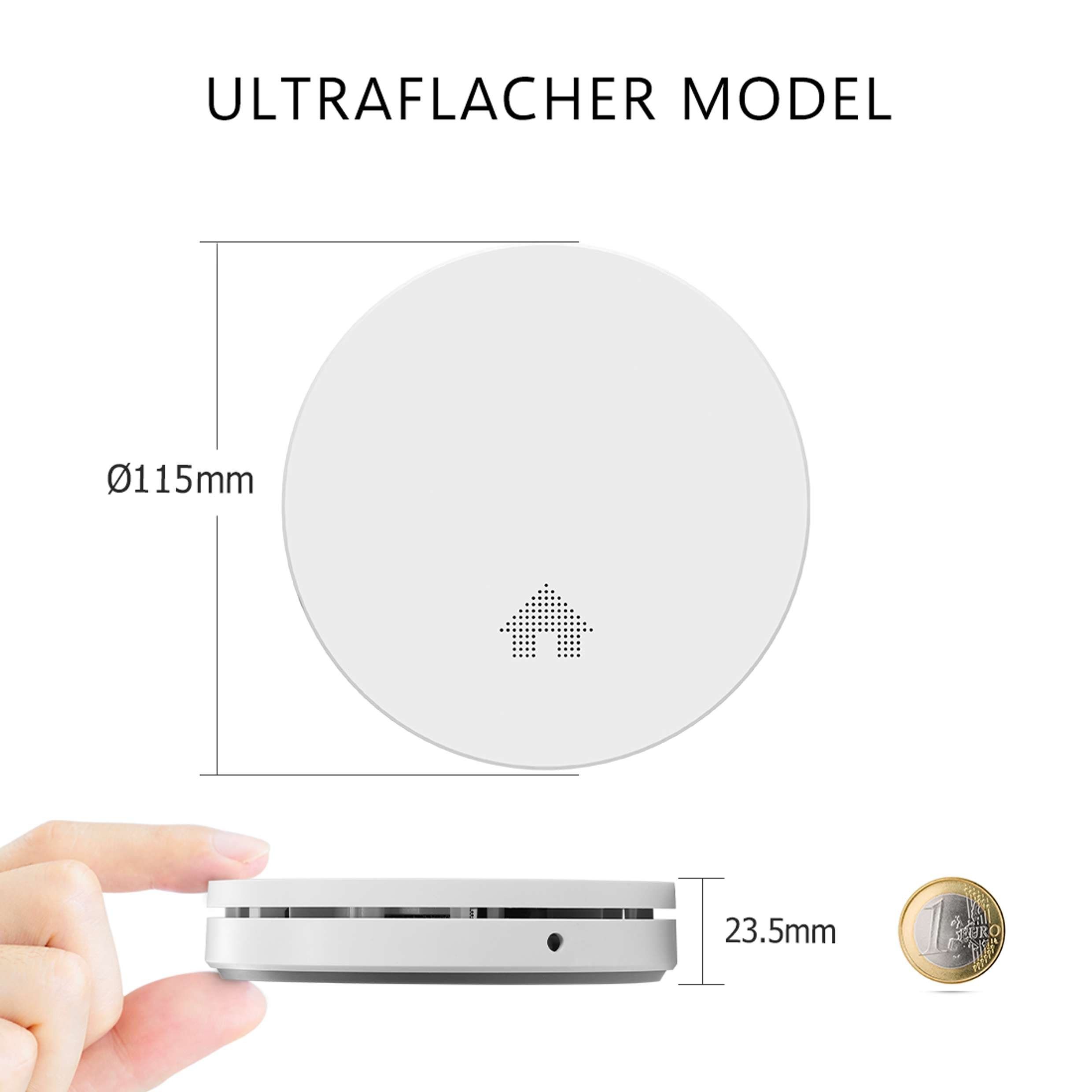 Elro FS461031 Rauchmelder (3er Set, Ultraflach, 10-Jahres Batterie, Mit Q-Label)